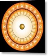 Alberti Cipher Disc #1 Metal Print