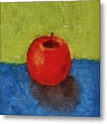 Apple With Green And Blue #1 Metal Print