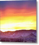 Boulder County Haystack Rocky Mountain Sunset #1 Metal Print