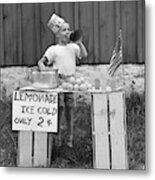 Boy Selling Lemonade, C.1930-40s Metal Print
