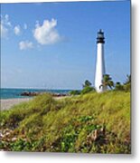 Cape Florida Lighthouse Metal Print