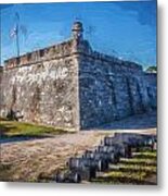 Castillo De San Marcos St Augustine Florida Painted Metal Print