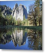 Cathedral Rock And The Merced River #1 Metal Print