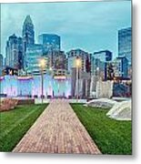 Charlotte City Skyline In The Evening #1 Metal Print