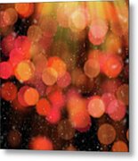 Christmas Lights With Snow #1 Metal Print