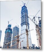 Construction Sites In Beijing Guomao #1 Metal Print
