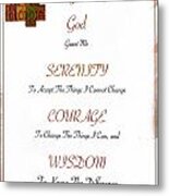 1 Corinthians 13 13 Find Serenity With Faith Hope And Love Metal Print