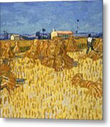 Corn Harvest In Provence #8 Metal Print