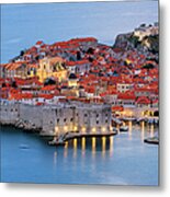 Dubrovnik City Skyline At Dawn #1 Metal Print