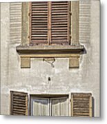 Dueling Windows Of Tuscany Metal Print