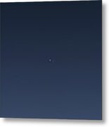 Earth And Moon From Saturn #1 Metal Print