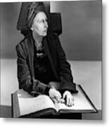 Edith Sitwell Holding A Book #1 Metal Print