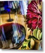 Farmhouse Red And A Zinnia #1 Metal Print