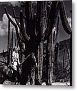 Film Homage Jean Harlow Bombshell 1933 Saguaro National Monument Tucson Arizona Duo-tone 2008 #4 Metal Print