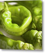 Fresh Long Green Hot Peppers #1 Metal Print