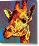Giraffe Abstract #2 Metal Print