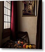Girl Read A Letter At An Open Window #1 Metal Print