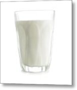 Glass Of Milk Metal Print