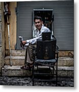 Hanois Street Style Barbers #1 Metal Print