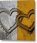 I Love You In The Sand #1 Metal Print