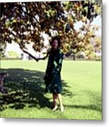 Lady Bird Johnson Under A Tree #1 Metal Print