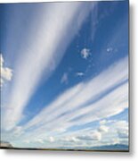 Lenticular And Cumulus Clouds Patagonia Metal Print