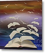 Reading Gives You Wings Metal Print