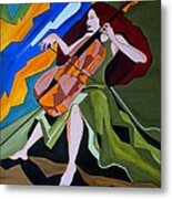 Lost In Music Metal Print