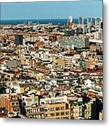 Panoramic View Of Barcelona #1 Metal Print