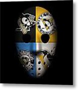 Penguins Goalie Mask Metal Print
