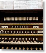 Pipe Organ Console, The Temple #1 Metal Print