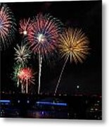 Pops On The River Fireworks #1 Metal Print