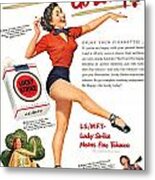 Retro Cigarettes Marketing Ads Lucky Strike #1 Metal Print