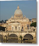 Rome, Italy. St Peters Basilica. Tiber #1 Metal Print