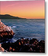 Silhouette Of Lone Cypress Tree #1 Metal Print