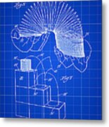 Slinky Patent 1946 - Blue Metal Print