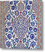 Sultan Selim Ii Tomb 16th Century Hand Painted Wall Tiles Metal Print