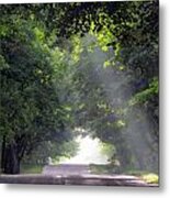 Sun Rays On Waters End Road #2 Metal Print