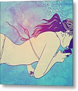 Swimming Girl #1 Metal Print