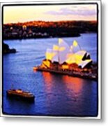 Sydney Opera House Sunset Metal Print