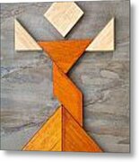 Tangram Dancer Figure #1 Metal Print