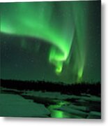 The Aurora Lights Up The Sky In Canada #1 Metal Print