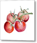 Tomatoes Watercolor Painting #1 Metal Print