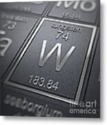 Tungsten Chemical Element #1 Metal Print