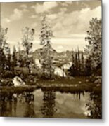 Usa, Wyoming, Landscape With Reflection #1 Metal Print