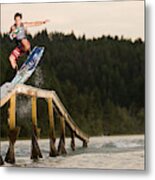Wakeboard Stunts, Okanagan Lake, Bc #1 Metal Print