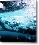 Wave Crashing Underwater #1 Metal Print