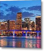 Miami Night Scene #12 Metal Print