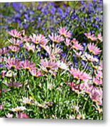 Background Of Colorful Flowers Metal Print