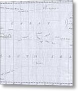 1780 Cook  Hogg Map Of Tahiti Metal Print